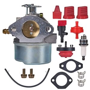 Mikatesi 640052 Carburetor for Tecumseh HMSK80 HMSK90 HMSK100 LH318SA LH358SA Snow Blower Thrower 8HP 9HP 10HP Engine Tecumseh 640054 640058 640058A 640349 Carburetor Oregon 50-659 Stens 520-926 Carb