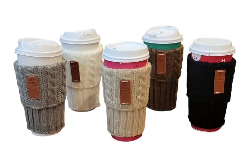 Reusable coffee Cozy sleeves in gift box, ANTI-SLIP coffee warmer, tea cozy for cups, cozy coffee for travel cups, travel cup sleeves, 2, 3 or 5 units (set #3)