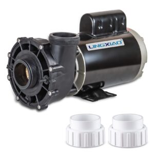 lingxiao spa pump, 4hp hot tub pump - 2 speed lx spa pump motor 220-240v, 2" port, 56 frame (model: 56wua400-ii)