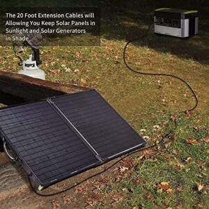 MJPOWER for Goal Zero Extension Cable 20Ft 14AWG Anderson Connector Connect Jackery SolarSaga 100W,Nomad/Boulder 200,Ranger 300 Solar Panel to GZ Yeti 1000+/Jackery 1000 Power Station Solar Generator