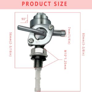 SOFO Petcock Fuel ShutOff Valve - For Gas Shut Off Valve, for Generac 28-1783-V & Petcock Fuel Shutoff Valve, M10X1.25mm for Tg3000 Generator Parts, Champion Generac, Gas Tank Shut