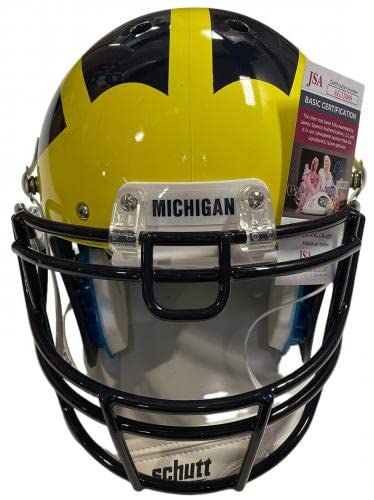 JJ McCARTHY SIGNED MICHIGAN WOLVERINES SCHUTT FULL SIZE AUTHENTIC HELMET JSA COA - Autographed College Helmets