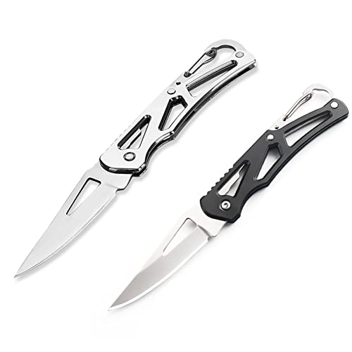 Gerderk 2 Pack Small Pocket knife for men Only 2.5 in. Blade - EDC Knife for Camping Hiking Fishing (2 Color)