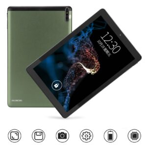 Kufoo HD Tablet, 10.1 Inch Green Tablet 8800mAh 6GB 128GB 2.4G 5G WiFi for 11.0 for Reading (US Plug)