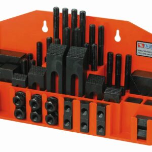 HHIP 3901-0010 Pro-Series 52 Piece Clamping Kit, 12 mm T-Slot with M10 X 1.5 Studs