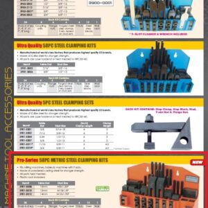 HHIP 3901-0010 Pro-Series 52 Piece Clamping Kit, 12 mm T-Slot with M10 X 1.5 Studs