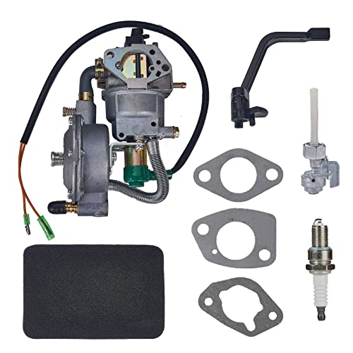 Mikatesi manual choke GX390 188F Generator Dual Fuel Carburetor LPG CNG Conversion Kit for Honda GX390 188F 4.5KW-6.5KW Gasoline Generator Replace For Predator 7000 8500 8750 9000 Generator