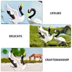 Alasum 3pcs Simulated Red-Crowned Crane Office Decore The Office Decor Micro Landscape Decorations Red-Crowned Crane Adornments Terrarium Decorations Cake Decorations Tropical Bird Figure