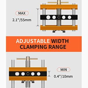 Self Centering Doweling Jig, Kolvoii Drill Jig Set for Straight Holes, Adjustable Width Woodworking Locator Joints Tools(Gold)