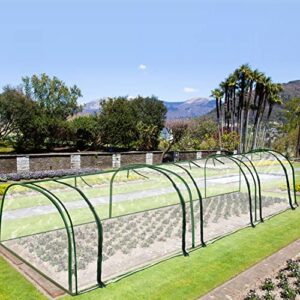 50% Larger 116"(L) X 40"(W) X 32"(H) Green Houses for Outside Heavy Duty,Steel Frame with Waterproof UV Protect PVC Plastic Covering,Cloche Tunnels with 3 Large Roll-up Zipper Door,Outdoor Indoor Use