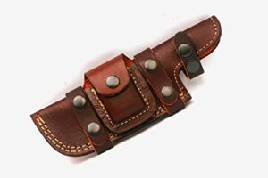 leather sheath handmade 10 inches horizontal leather sheath for tracker knife scout carry leather sheath with belt loops sh500