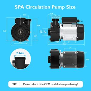 LINGXIAO WTC50M SPA Circulation Pump & Hot Tub Circulating Pump, LX Pump Motor, 0.35HP, 230V,1.5"Port, Fully Compatible with OEM Models (Mode: WTC50M)