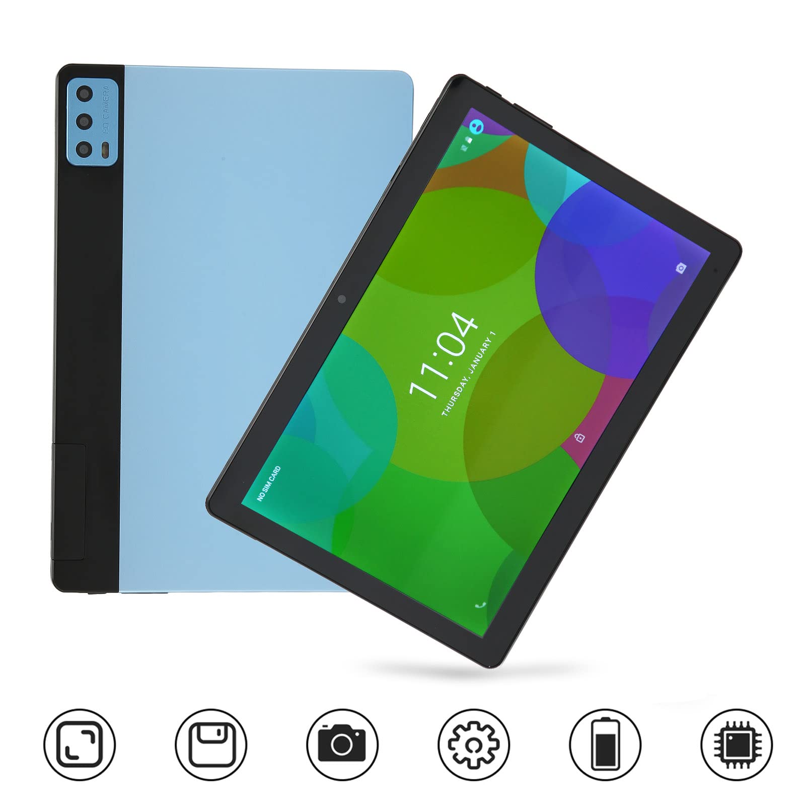 HAIKOO 10 Inch Tablet 4G Call Tablet 4GB RAM 256GB ROM IPS Big Screen for 11 for Office (US Plug)