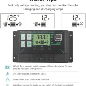 200W 12V Solar Panel Battery Charger Kit Monocrystalline PV Module for Car RV Marine Boat Caravan Off Grid System with 10A-50A Charge Controller+Extension Cable