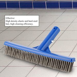 LIYJTK 10" Stainless Steel bristled Pool Brush, Pool Brush with Handle for Cleaning Pool Walls, Tiles, Floor to fit Most Poles