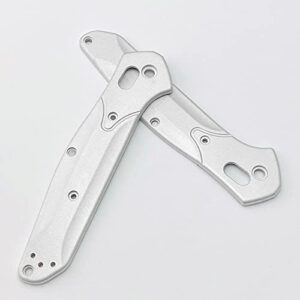 Aibote 1 Pair Aluminium Alloy Handle Scales Replacement Grips Designed for Benchmade Osborne 940 DIY Tool Handles Patch