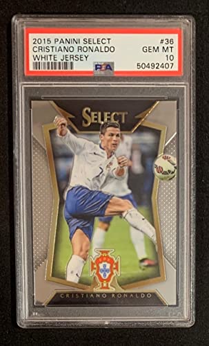 Cristiano Ronaldo 2015 Panini Select Soccer Card #36 Graded PSA 10