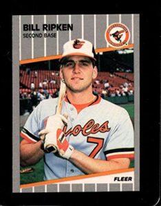 1989 fleer #616e billy ripken nmmt orioles