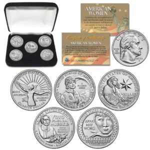 2022 american women quarters u.s. mint 5-coin full set in capsules with display box (p-mint)