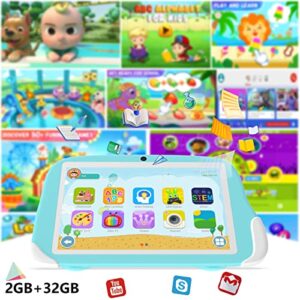 RUIQIAI Kids Tablet, 8 Inch Android 12 Tablet for Kids, 1280×800 IPS Touch Screen, 32GB+2GB+512GB Expand, WiFi, Parental Control, Dual Camera, Games, Bluetooth, Learning Tablet, Tablet case