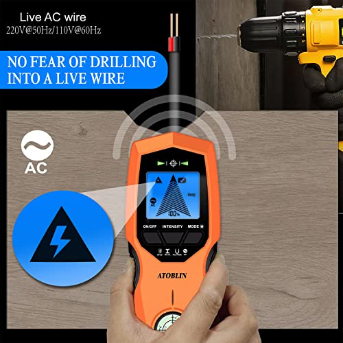 ATOBLIN Stud Finder Wall Scanner, 7 in 1 upgraded Electronic Stud Sensor with Magnetic Bubble Level, Digital LCD Display, Beam Finders Wall Detector for Wood AC Wire Metal Studs Joist Pipe