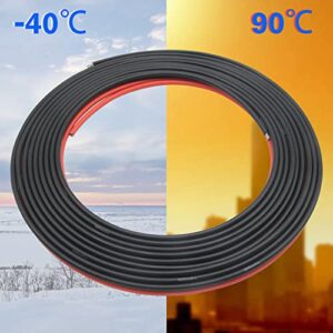 JMELEHW Solar Extension Cable, 25FT 12AWG Tinned Copper PV Wire, UV Resistant Solar Panel Cable for Outdoor RV Automotive Boat (Black + Red Wire)