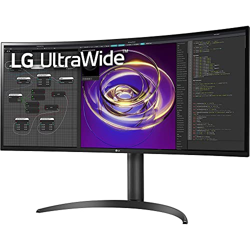 LG 34WP85CN-B 34" Curved 21:9 UltraWide QHD (3440x1440) IPS Display PC Monitor Bundle with Deco Gear Wired Gaming Mouse and Deco Gear Large Extended Pro Gaming Mouse Pad