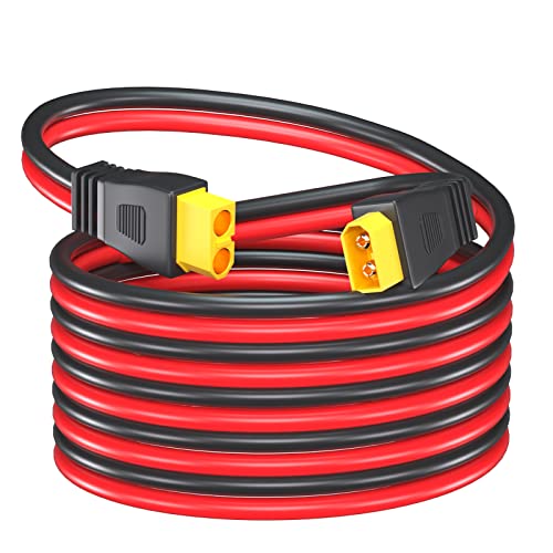 Goupchn XT60 Male to Female Connector 12AWG 10ft Extension Cable for RC Battery, Battery Pack, Solar Generator, Portable Power Station and Solar Panel