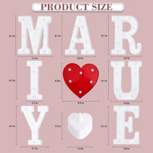 Homemory Marry Me Light Up Letters Proposal Decorations, Marry Me Sign with 24Pcs Flameless Candles 2000Pcs Red Fake Rose Petals 30Pcs Red Balloons for Valentine's Day Wedding Proposal Romantic Night