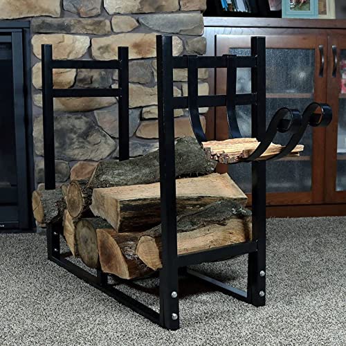 WORDFUN Firewood Pile Storage Racks, Log Lumber Stand Stacker, Wood Storage Holder, Firewood Log Holder for Outdoor Indoor, Fireplace Wood Stacker Organizer