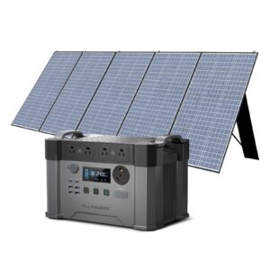 allpowers s2000 pro portable power station with panels included, 1500wh mppt solar generator 2400w with portable solar panel 400w for rv outdoor camping home emergency