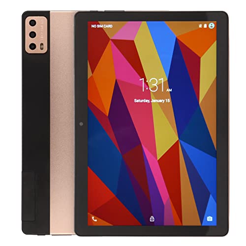 10.1in Tablet for Android11,Gold,2.4G 5G WiFi 8GB RAM 256GB ROM 1920x1200 5MP 13MP Camera Octa Core CPU 5800mAh Rechargeable Tablet for Kid & Adults