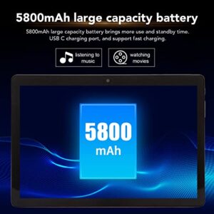 10.1in Tablet for Android11,Gold,2.4G 5G WiFi 8GB RAM 256GB ROM 1920x1200 5MP 13MP Camera Octa Core CPU 5800mAh Rechargeable Tablet for Kid & Adults