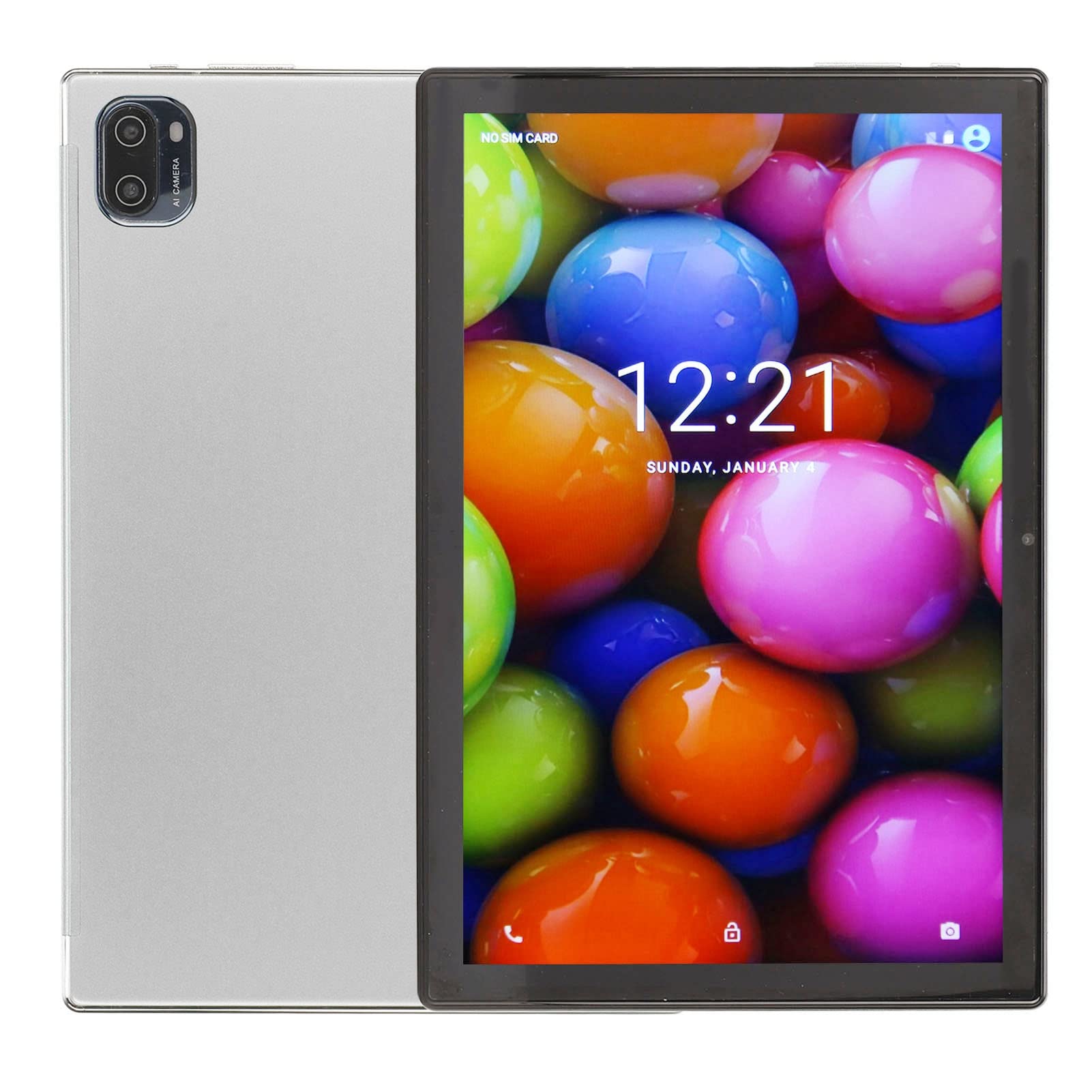 10.1in Tablet for Android11,Silver Gray,2.4G 5G WiFi 8GB RAM 256GB ROM 1960x1080IPS 8MP 20MP Camera 8 Cores CPU 6000mAh Tablet for Kid & Adults.