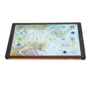 10.1 inch tablet, orange front 5mp rear 13mp hd tablet 2.4g 5g wifi 1920x1080 ips 6gb 128gb 100-240v for 11.0 for reading (us plug)