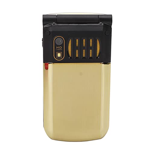 Unlocked Senior Flip Phone, Senior Flip Phone Big for Daily Life (Gold)