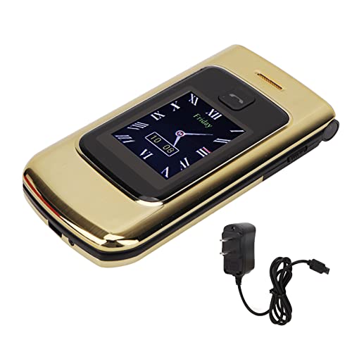 Unlocked Senior Flip Phone, Senior Flip Phone Big for Daily Life (Gold)