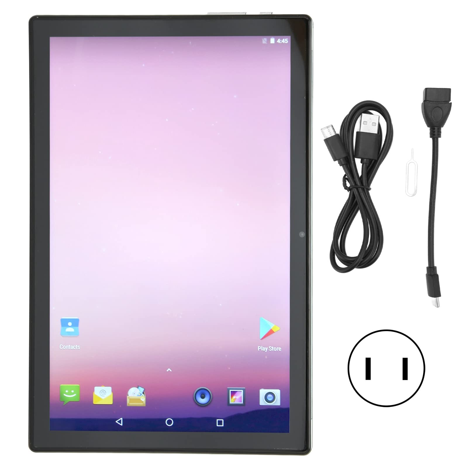 10.1 Inch Tablet, 100‑240V Tablet PC 2.4 5G WiFi Eight Core CPU 8MP 20MP Office Dual (US Plug)