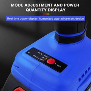 Cordless Impact Wrench 1/2 inch，420N.m Max Torque, Brushless Power Impact Gun, 6.0Ah Li-ion Battery with Fast Charger, 4Pcs Sockets, Electric Impact Driver for Car Home