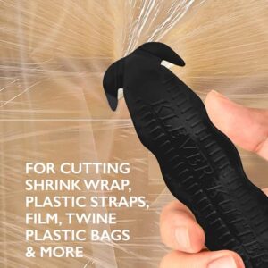 Klever Kutter Black, Unique Double Hook Design - Disposable Safety Cutter– Pack of 10