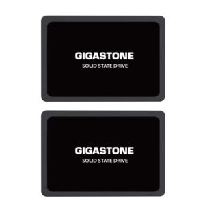 gigastone 2-pack 250gb ssd sata iii 6gb/s. 3d nand 2.5" internal solid state drive, read up to 500mb/s. compatible with pc, desktop and laptop, 2.5 inch 7mm (0.28”)