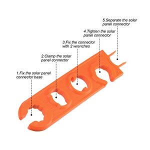 ELFCULB 2Pair Solar Spanner Wrench for Solar Connectors, Tool Kit Assembly Disconnect Removel Spanner for Solar Panel Connector PV Extension Cable Wire Kit