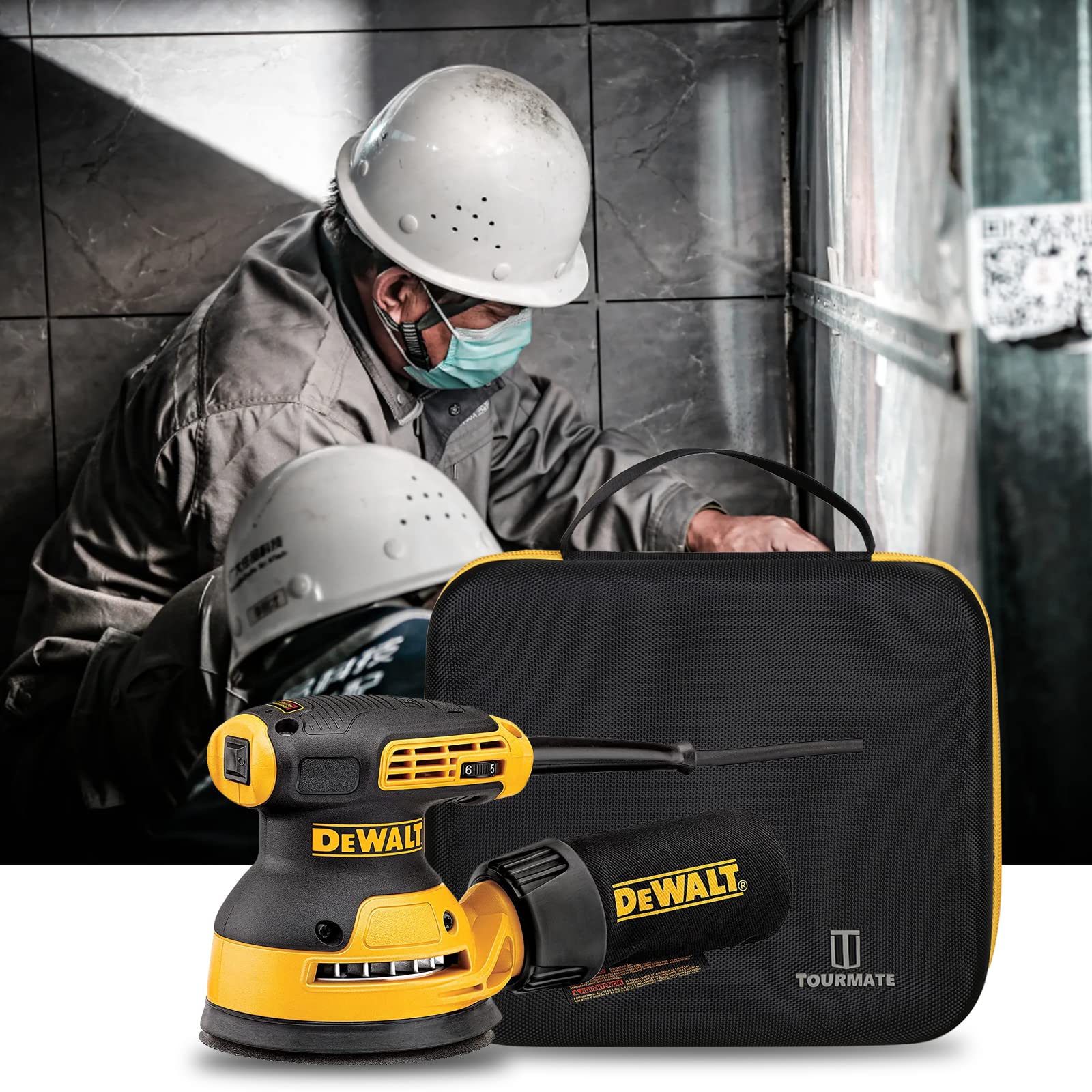 Tourmate Hard Travel Case Compatible with DEWALT Random Orbit Sander (DWE6423) / DEWALT Palm Sander (DWE6411K), Case Only