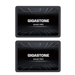 gigastone game pro 2-pack 256gb ssd sata iii 6gb/s. 3d nand 2.5" internal solid state drive, read up to 510mb/s. compatible with ps4, pc, desktop and laptop, 2.5 inch 7mm (0.28”)