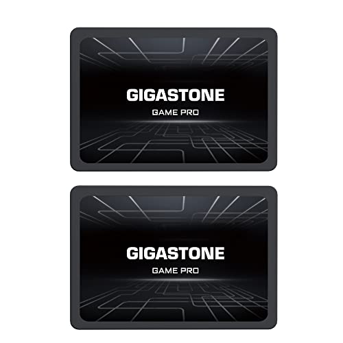 Gigastone Game Pro 2-Pack 256GB SSD SATA III 6Gb/s. 3D NAND 2.5" Internal Solid State Drive, Read up to 510MB/s. Compatible with PS4, PC, Desktop and Laptop, 2.5 inch 7mm (0.28”)