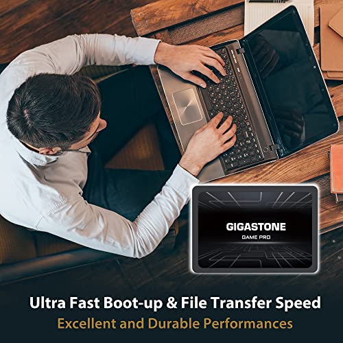 Gigastone Game Pro 2-Pack 256GB SSD SATA III 6Gb/s. 3D NAND 2.5" Internal Solid State Drive, Read up to 510MB/s. Compatible with PS4, PC, Desktop and Laptop, 2.5 inch 7mm (0.28”)