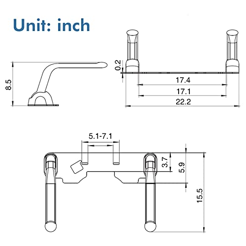 DAILYLIFE Toilet Safety Rail, Heavy Duty (480 LB) Armrest Hand Rail, Can be Folded Up, Aluminum Alloy Support for Elderly Senior Handicap Pregnant