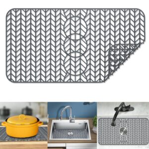 kitchen sink mats can be sheared, jiubar 29.5"x15" sink protectors for kitchen sink with rear drain or center drain for bottom of farmhouse stainless steel porcelain sink