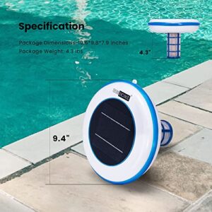 VIVOHOME Solar Pool Ionizer Chlorine-Free Sun Shock & Water Purifier Automatic Pool Cleaner Up to 35,000 Gal