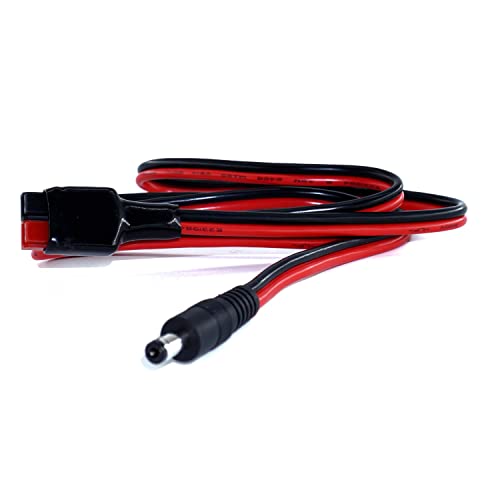 iHaospace Anderson Connector to DC5521 Male 5.5 x 2.1mm Cable 3.3FT/ 1m 14AWG Compatible with GZ Jackery Powerstation